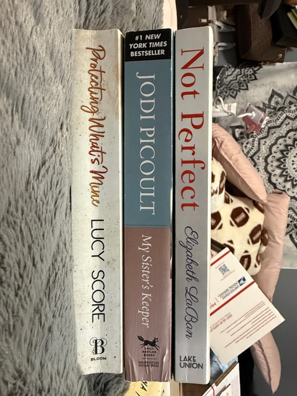 Set of Three Paperback Novels - White, Blue, Cream Spines